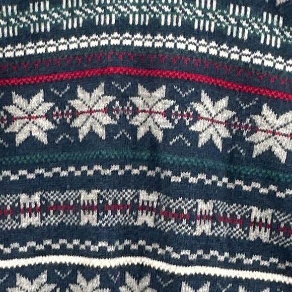 VTG Wool Sweater Lg 90s Grandpa Jumper Kurt Cobain Nordic Pattern Snowflake 80s - Picture 4 of 16